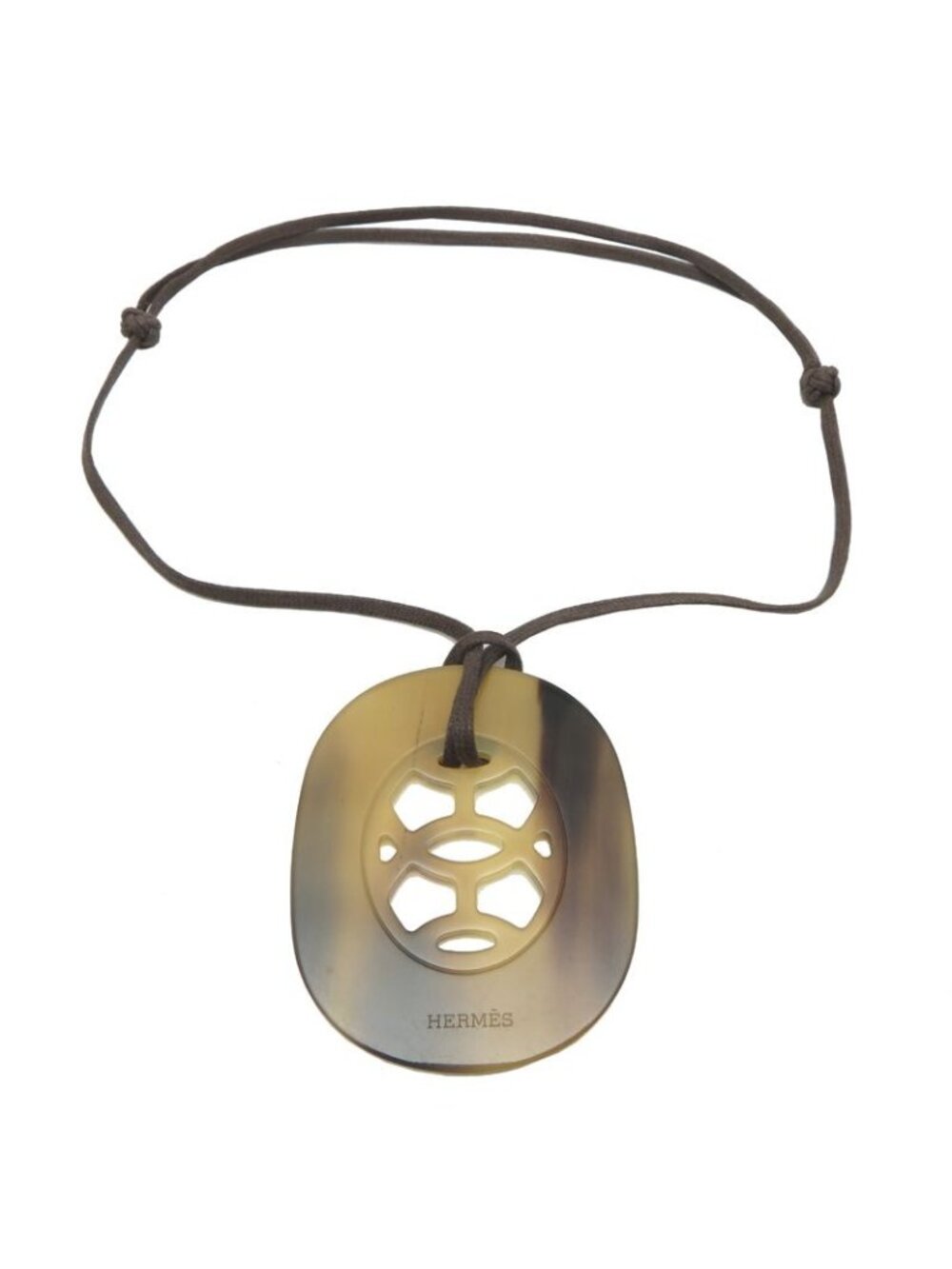 Hermes Necklace Brown